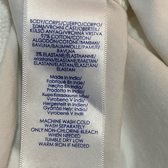 Chaps Women's White Cotton Drawstring Waist Capri Pants. Sz 3X - Picture 13 of 15